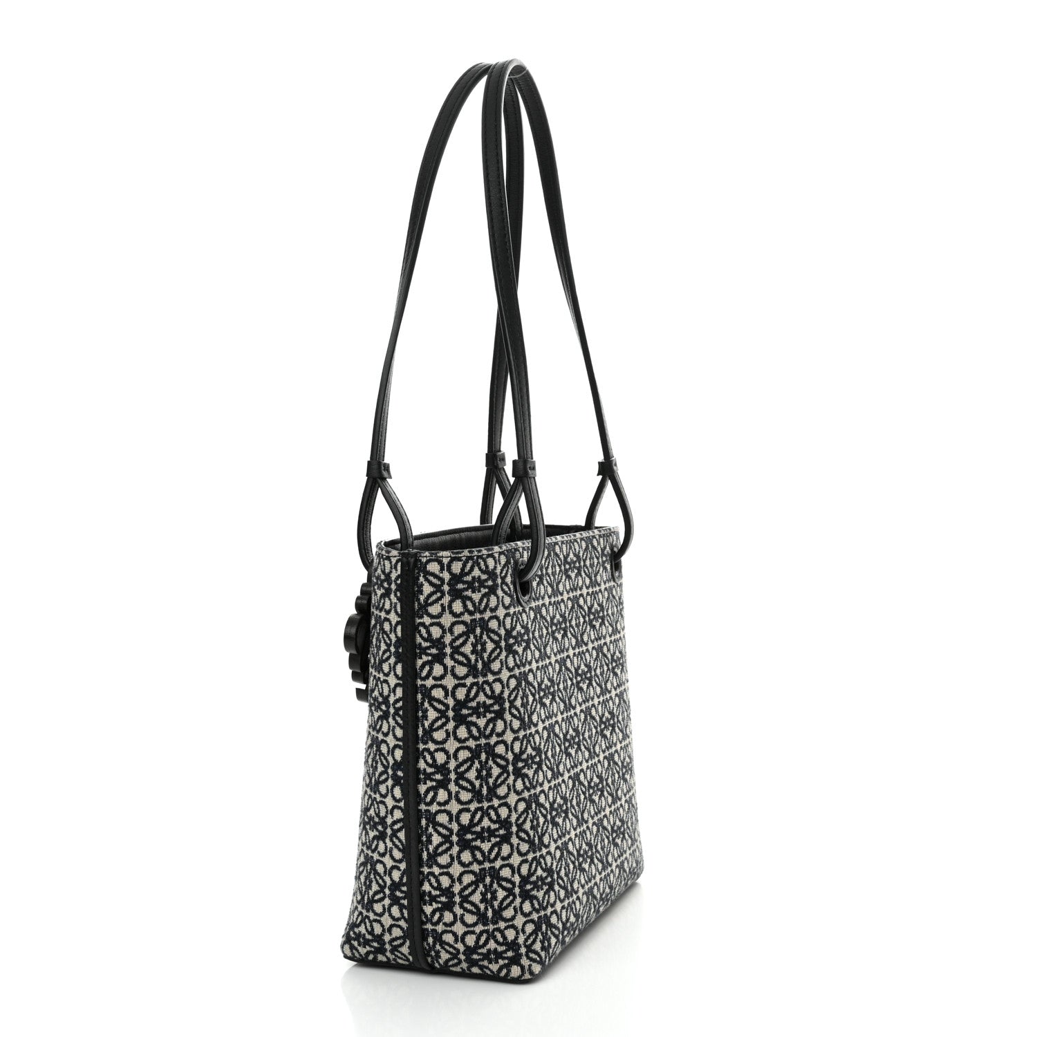 LOEWE ..   Jacquard Anagram Calfskin Small Square Tote