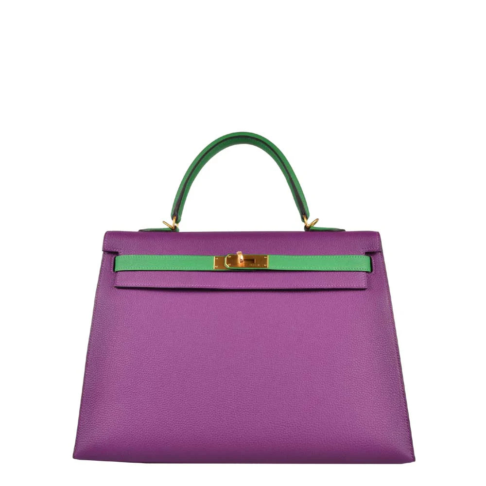 Kelly 20 Vert Jade in Epsom Leather with Gold Hardware