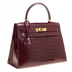 Hermes Kelly 20 Mini Sellier Rose Scheherazade Alligator Bag Palladium Hardware